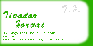 tivadar horvai business card